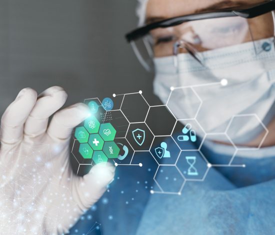 medical-banner-with-doctor-wearing-goggles